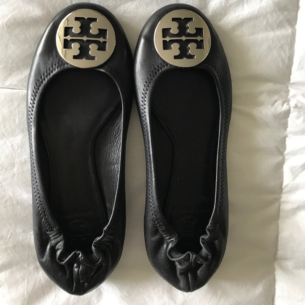 Tory Burch Black Flats